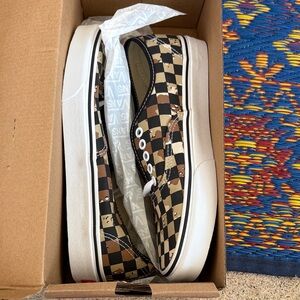 Vans Black and Brown Checkerboard Shoes